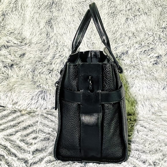 NWOT - COACH MATTE BLACK SWAGGER IN NUBUCK PEBBLE LEATHER (F34408) - Picture 5 of 12